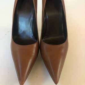 Brown Balenciaga platform heels